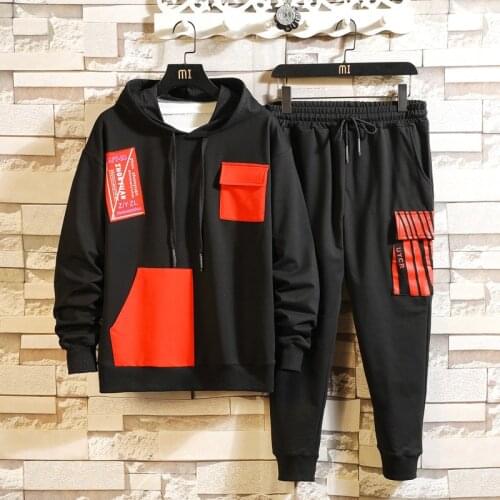 Fashion Mens Sportswear Casual Tracksuit HOODIES & Sweatshirt + Pants Trouers 2020 New Two Pieces Set Suits For Spring Autumn