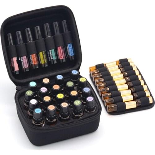Multi-function 19 Bottles Small Hard Essential Oil Roller Storage Purse Collection Kit Sets Organizer Bag Travel Carrier Cases