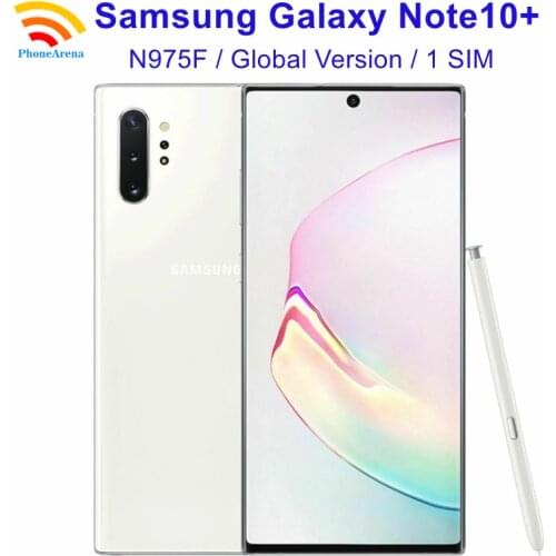 Original Samsung Galaxy Note10+ N975F 98% Almost New CellPhone Note10 Plus 256GB ROM 12GB RAM NFC Snapdragon 855 4G LTE