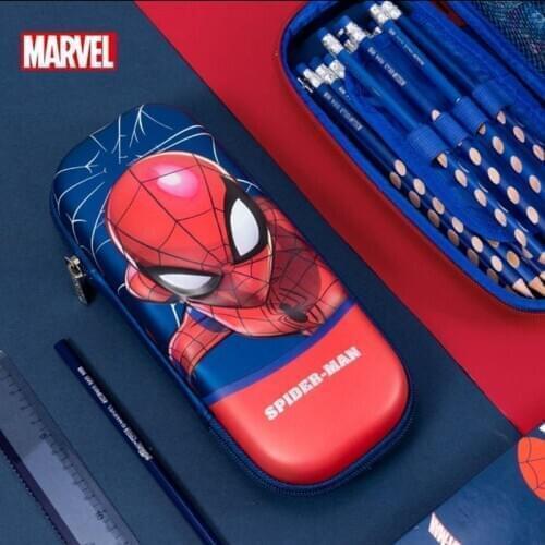 Disney Marvel carton pencil case student spider man stationery box primary school student pencil bag age 8-12 years Grade 1-5