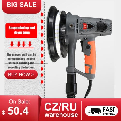 Drywall Sander 220V 1050W Wall Polishing Machine Electric Wall Grinding Machine Speed Adjustable with LED Lighting Strips
