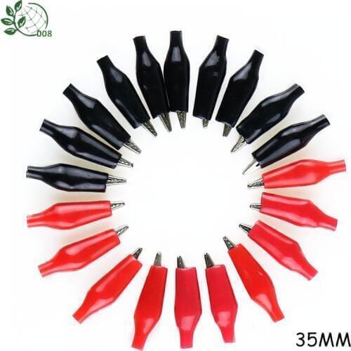 10Pcs 35mm Alligator Leads Crocodile Test Clip for Electrical Jumper Wire Cable-Y103