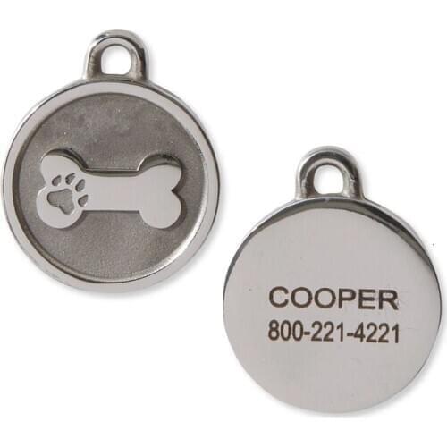 Manufacturer Customized 3D Metal Dog Tag Wholesale and Retail Engraving Bone Zinc Alloy Dog Tag