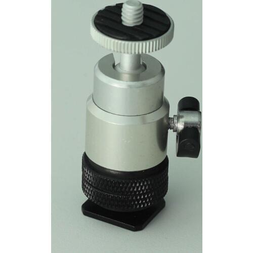 1x Mini Ball Head with Lock & Hot Shoe Adapter for camera monitor and flash mount