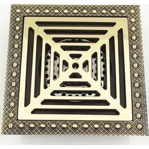 1pc Brass European Deodorant Large Panel 15x15cm Large 15cm Balcony Outdoor Retro Insect Antique Floor Drain