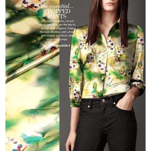 118cm printed Chinese silk fabric meter 19 mm soft silk stretch satin fabric spandex silk satin fabric wholesale cloth