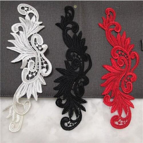 20pcs Water-Soluble Embriodered Lace Patches DIY Wedding Dress Applique Handwork Sewing-On Material V2794