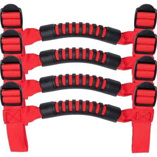 4 x Roll Bar Grab Handles Grip Handle For Jeep Wrangler YJ TJ JK JK JL JLU Sports Sahara Free Rubicon X & Unlimited 1955-2018