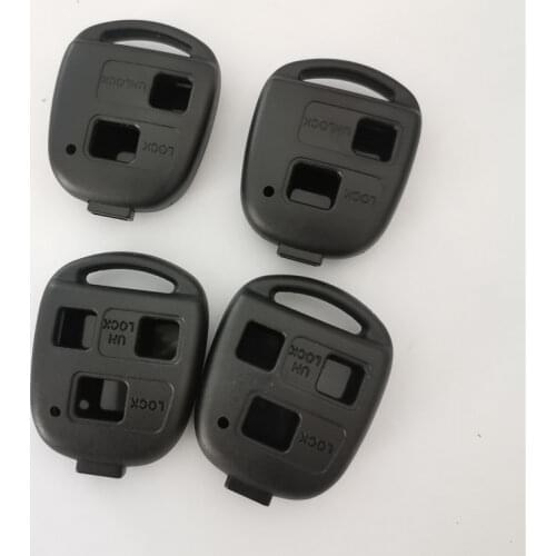 DAKATU for Toyota Rav4 Prius Corolla Yaris Allion Smart Card Remote Car Key Shell Case Fob 2/3 Button With Uncut Blade Black