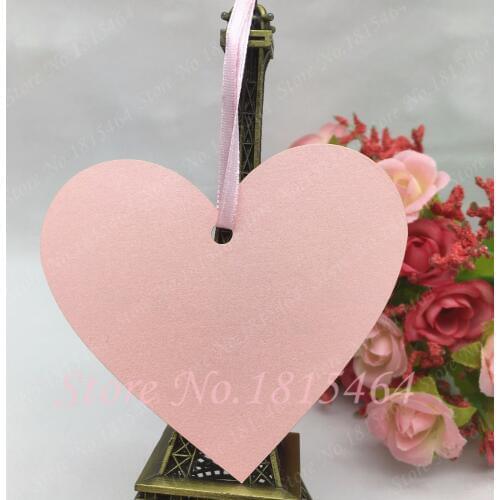 60pcs Heart Gift Wish Card Birthday Decoration Wish Tree Card Ornaments Hanging Card Baby Show Party Decoration Supplies