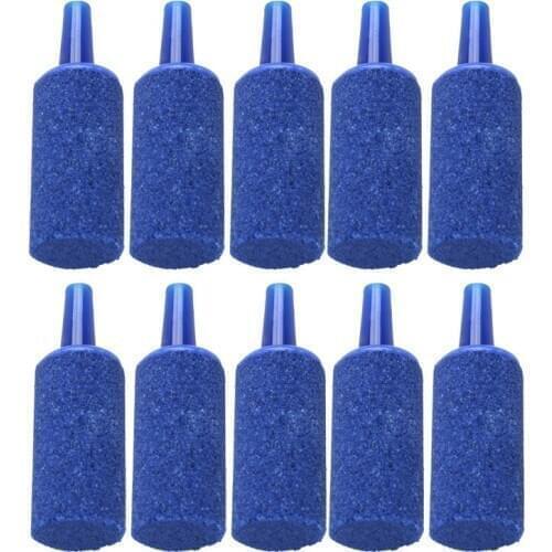 Fish Tank Mineral Bubbles Air Stone, 10 Pieces, Blue