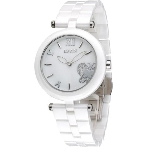 Lvyin Elegant simple butterfly design gold dial design ladies watch ladies fashion luxury dress watch casual quartz clock