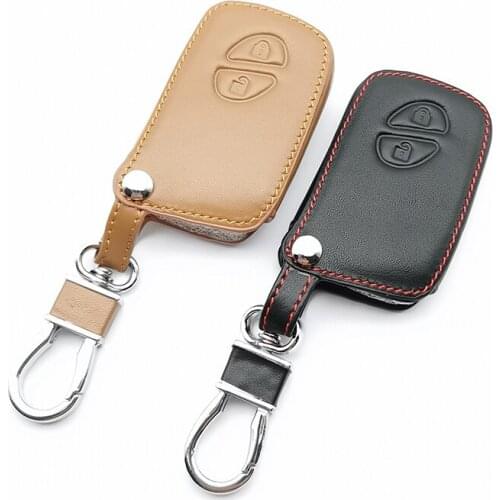 Soft Leather Key Fob Case Cover Wallet For Lexus IS250 ES240 ES350 RX270 RX350 2 Buttons Remote Control Keyless Holder