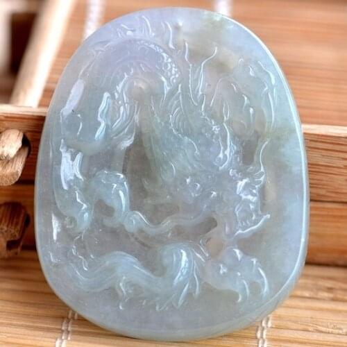 Exquisite natural jade dragon pendant e137