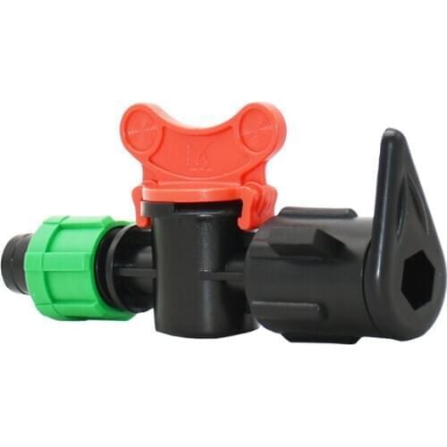 1/2 male to 16mm drip tape water tap connector garden tap with lock nut greenhouse irrigation water valve 15Pcs