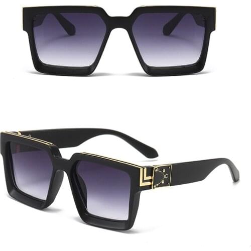 Unisex Fashion Ladies Square Sunglasses Women Brand Design Oversized Sun Glasses UV400 For Men