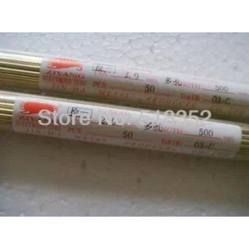2.0mmx500mm Multihole Ziyang Brass Electrode Tube for EDM Drilling Machines