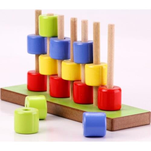 Montesorri Cylinder Figure Game for Toddler and Kids Educational 3D Puzzle as a gift