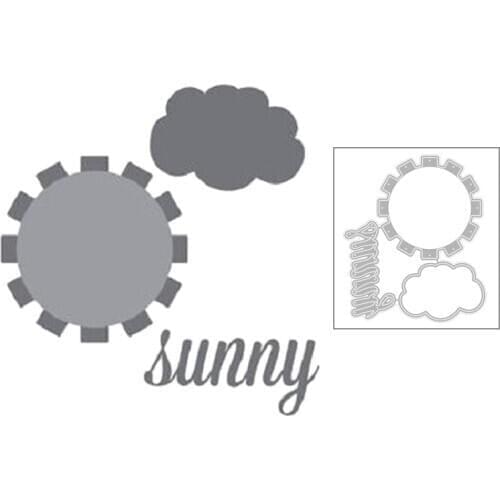 2020 New Sun Cloud The Weather and English Words Sunny Metal Cutting Dies For Scrapbooking Greeting Card Paper Making no stamps