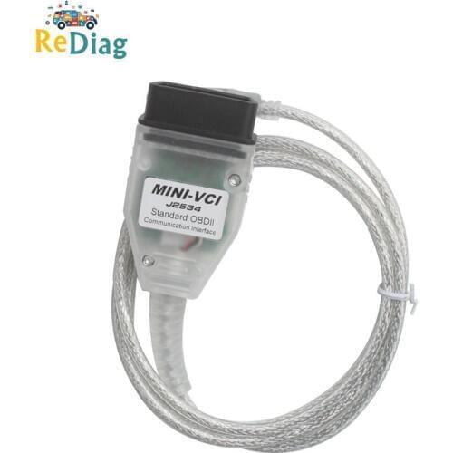 Newest MINI VCI V2.0.4 Real Firmware Upgraded V15.00.028 For Toyota TIS Techstream j2534 K-Line CAN-BUS FT232RL