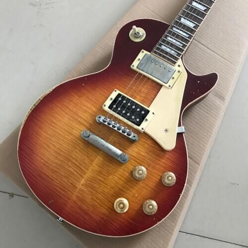 OEM rosewood fingerboard, tiger maple top, old style, tune-o-matic Bridge , free delivery