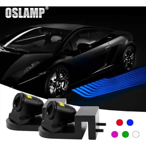 Oslamp 2pcs/Pack Angel Wings Auto LED Welcome Lights White/Red/Blue/Green/Purple Decorative Signal Lamps for Car SUV Motorcycle