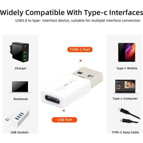 Converter Type-c to USB 3.0 Adapter USB-C Female to USB Male Converter Portable High-speed Type-c Adaptor Converter
