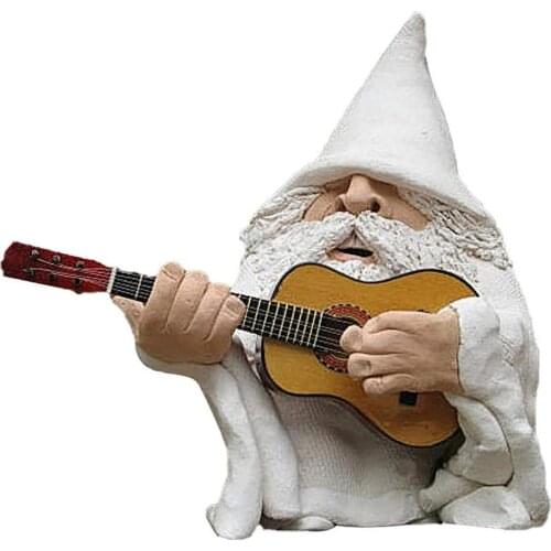Resin Cartoon Outdoor Mini Resin Gnome Figure Sculpture Decorative Goblin White Funny Resin Dwarf Handicraft Ornaments