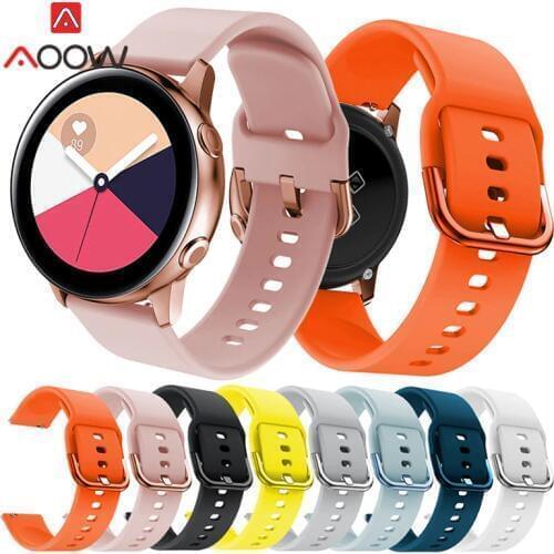 20mm 22mm Silicone Sport Strap for Samsung Galaxy Watch Active2 42mm 46mm Amazfit GTR GTS Huawei GT Replace Bracelet Band Correa