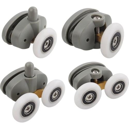 8pcs/lot Shower Rooms Cabins Pulley Shower Room Roller /Runners/Wheels/Pulleys Diameter23mm/25mm Hole Distance 26mm