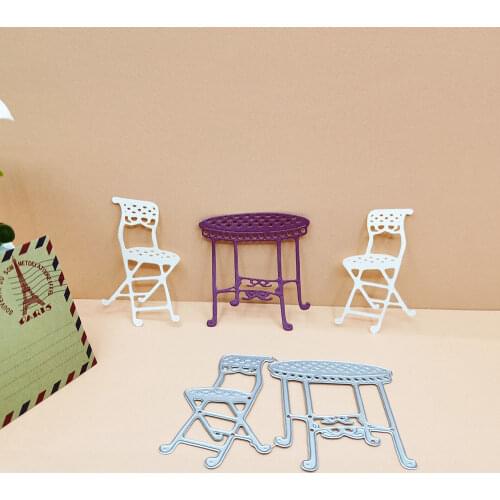 Embossing And Cutting Templates Table Chair Stencils For Diy Scrapbooking Card Making Supplies Photo Album Hand account DIY Dies