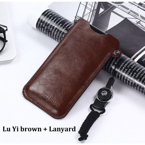 SZLHRSD for Alcatel 1C 5009 Mobile Phone Bag Case for Alcatel 3X 3V 3L 3C A3 Plus Hot selling slim sleeve pouch cover + Lanyard