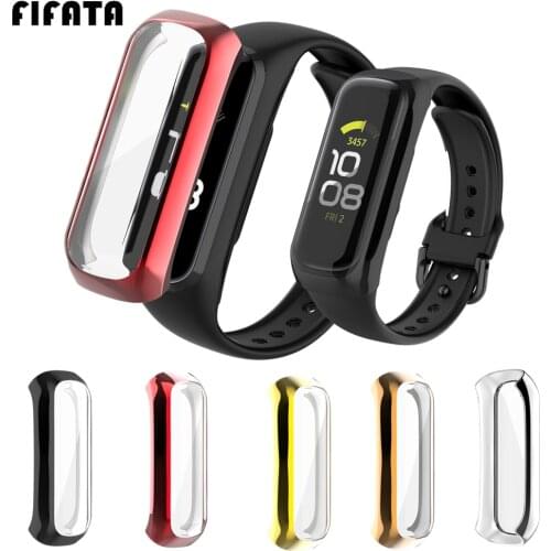 FIFATA Protection Case For Samsung Galaxy Fit2 SM-R220 TPU All-inclusive Smart Watch Replacement Screen Protector Cover Shell
