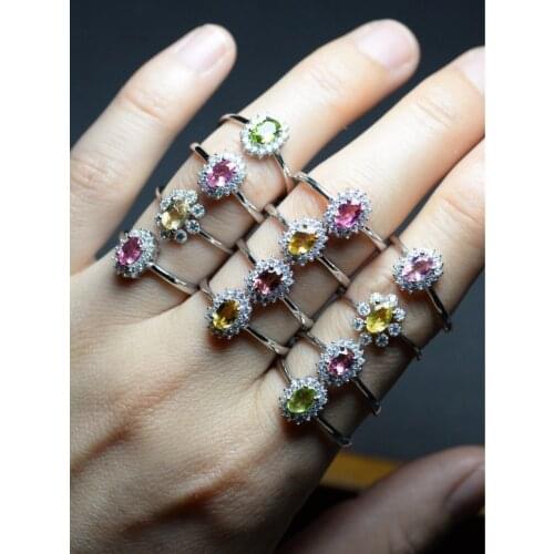 Womens 925 Standard Silver Rings Geometry Shape Cut Gems Crystal Rings Amethyst Birthstone Rings Wedding Jewelry Party Gifts