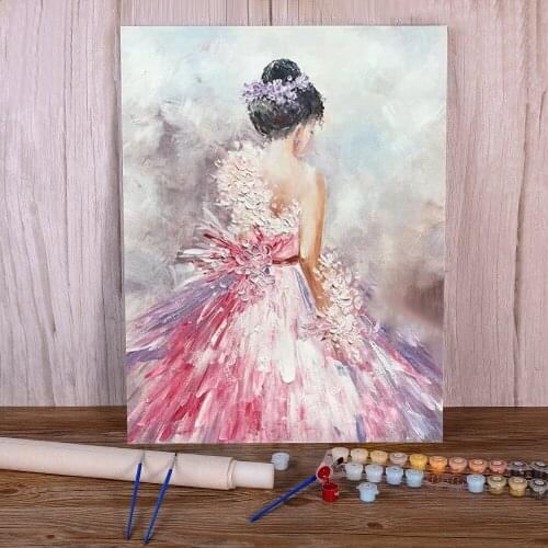 Ballet Woman Painting By Numbers Kit Acrylic Paints 50*70 Oil Painting Home Decoration For Children Wall Art Handicraft