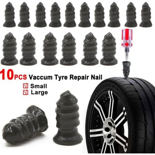 10pcs Vacuum Tyre Repair Nail for Car Motorcycle Eletric Bicycle Bike Tubeless Rubber Tire Puncture Repair Nails Tool Auto Truck
