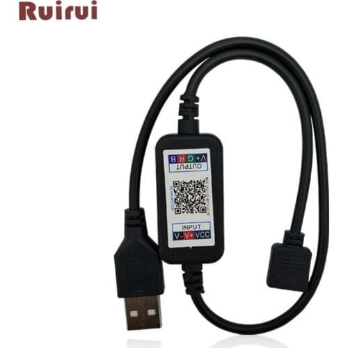 100PCS USB Bluetooth Controller 5-24v Mobile APP Smart Controller LED Mini Bluetooth Controller