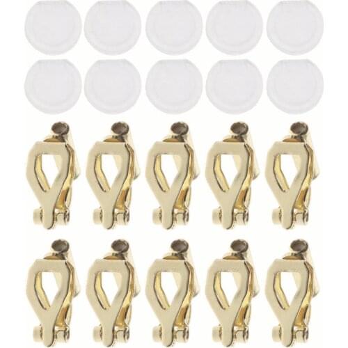 20Pcs DIY Earring Converter With Comfort Earring Pads Turn Any Pierced Earrings Into Clip-On No-pierced Jewelry Findings