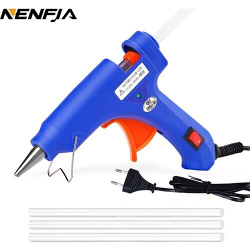 20W EU Plug Hot Melt Glue Gun Industry Mini Silicone Adhesive Gun Pneumatic DIY Thermo Electric Heat Temp Paint Dent Repair Tool