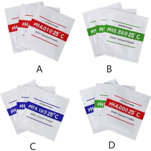 3pcs/lot PH Buffer Powder For Test Meter Measure Calibration PH 4.00 6.68 9.18