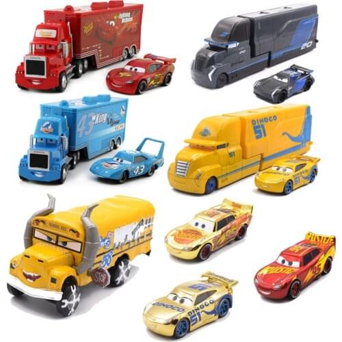 40Pcs 1:55 Disney Pixar Cars 3 Black Storm Jackson Lightning McQueen Miss Fritter Cruz Ramirez Metal Car Toys Boy Birthdays Gift