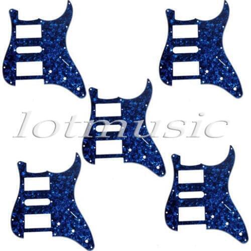 5*Blue Pearl Guitar Pickguard 3 Ply HSH For Electric Guitar Replacement