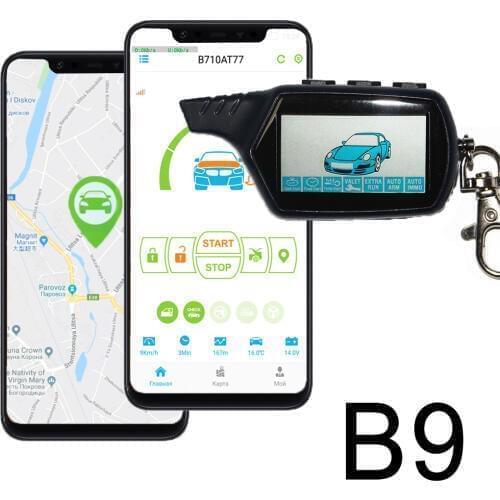 Russia Version B9 Two-way Car Alarm System with Remote Engine Start for NFLH B9 2-way Car Alarm System B9 GSM/GPS Phone Car