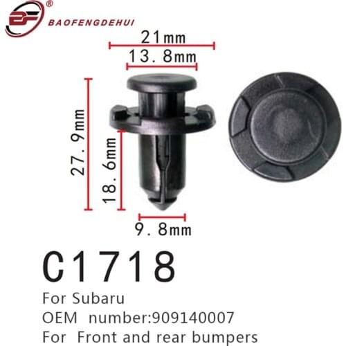 Car Positioning Fastener For Subaru 909140007 Front And Rear Bumpers Fastener