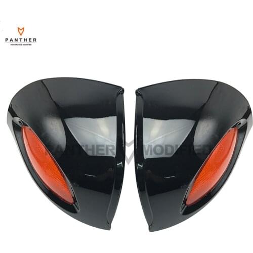 Black Motorcycle Rear View Mirrors Turn Signals Lights Cover Case for BMW R1100 RT R1100 RTP R1150 RT