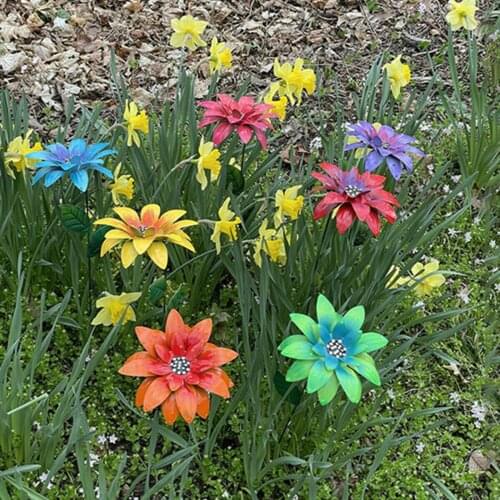 Garden Courtyard Flower Pot Colorful Whimsical Blossom Pile Outdoor Decoration Flower Pot Decoration