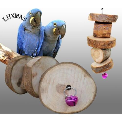 Wooden Bird Toy Hamster Parrot Toys Cage Toys African Grey Cockatoo Small Animal Toy D242