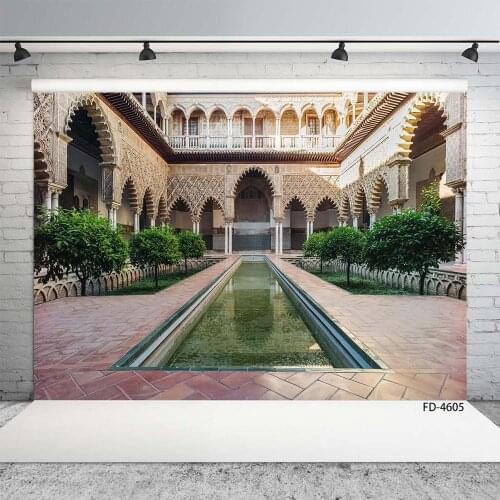 Photography Backgrounds Palace Water Garden Customized Vinyl Backdrop Photo Studio for Lovers Children Baby Portrait Photophone