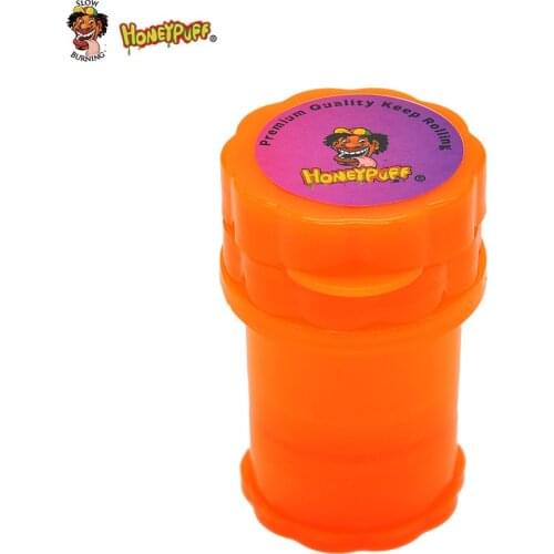HONEYPUFF Plastic Tobacco Herb Grinder 58 MM 4 Layer Herb Spice Grinder Sharp Diamond Teeth Plus Big Storage Container Crusher