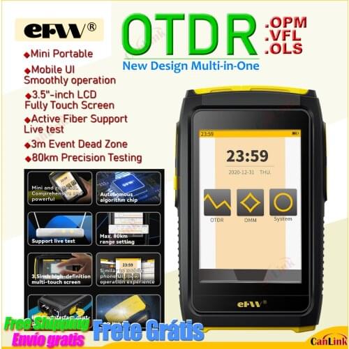 High precision 305N Mini OTDR 1550nm 18dB +VFL 60KM Fiber Optic Optical Fiber Reflectometer Built in VFL with FC SC Touch Port